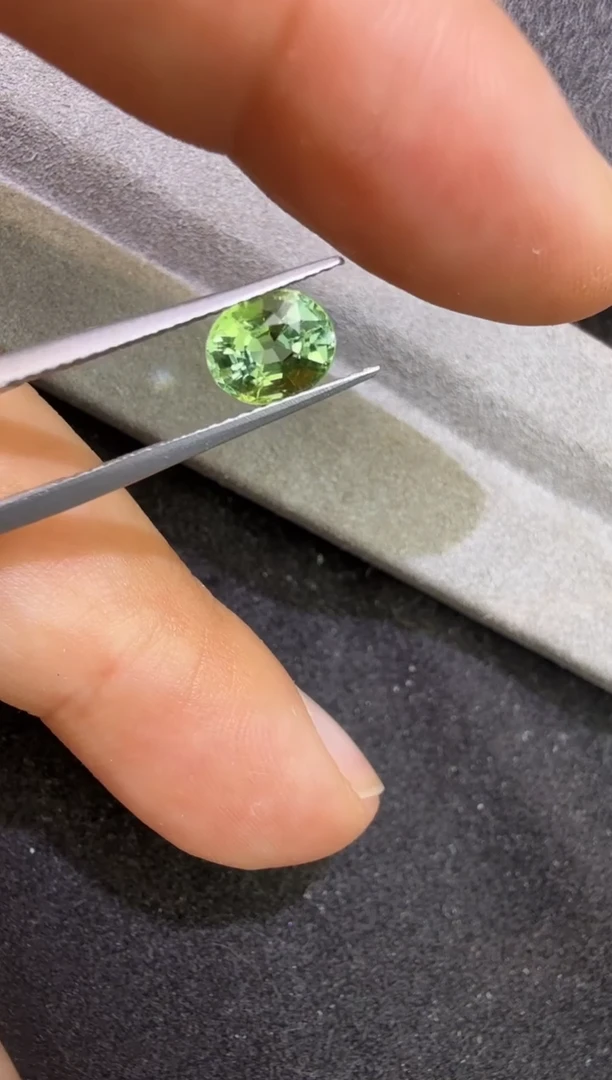 未镶嵌定制定制碧玺天然1.48克拉电光薄荷绿