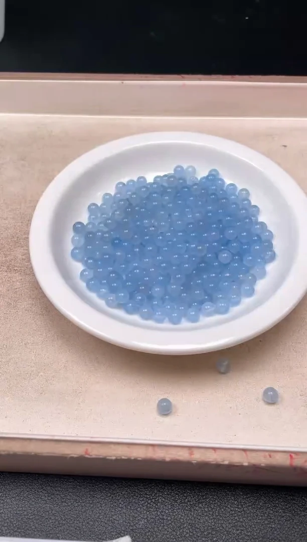 【闪购商品】玛瑙/玉髓颈饰未镶嵌w415魔鬼蓝海蓝宝玛瑙6mm*40颗