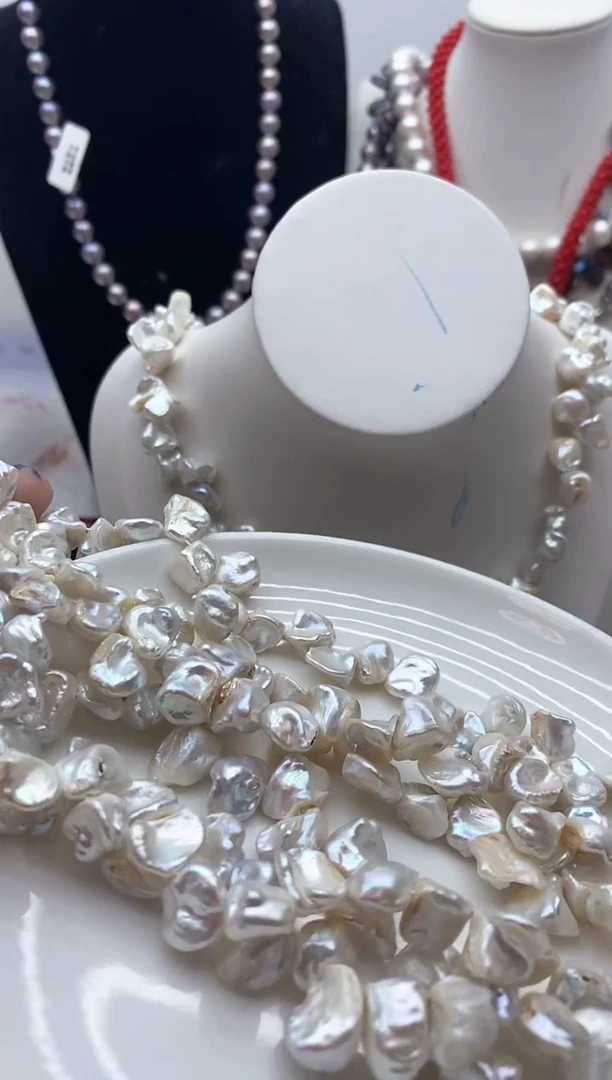 【闪购商品】淡水珍珠颈饰钛钢45