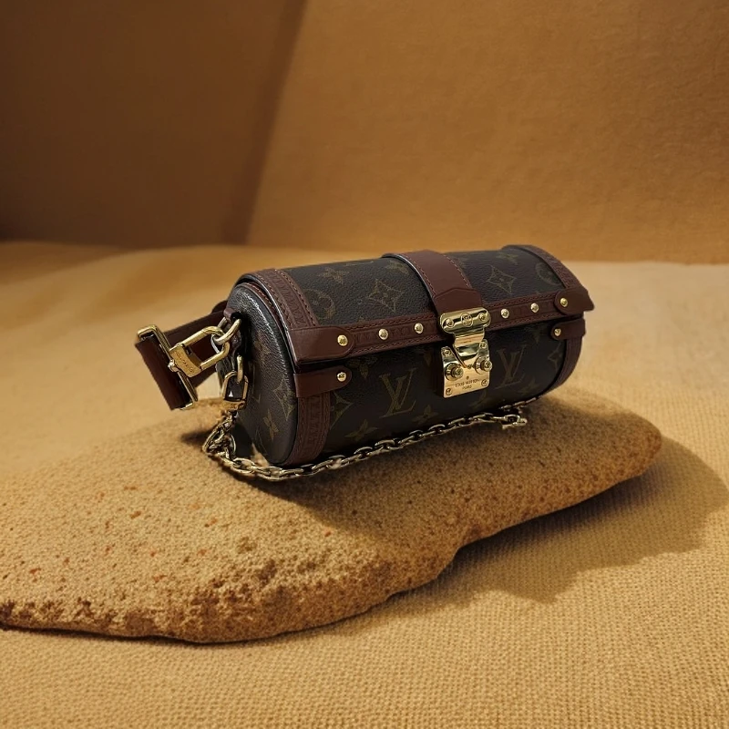 99新 LV papillon trunk巴比龙 宽肩带+链条【N0135】