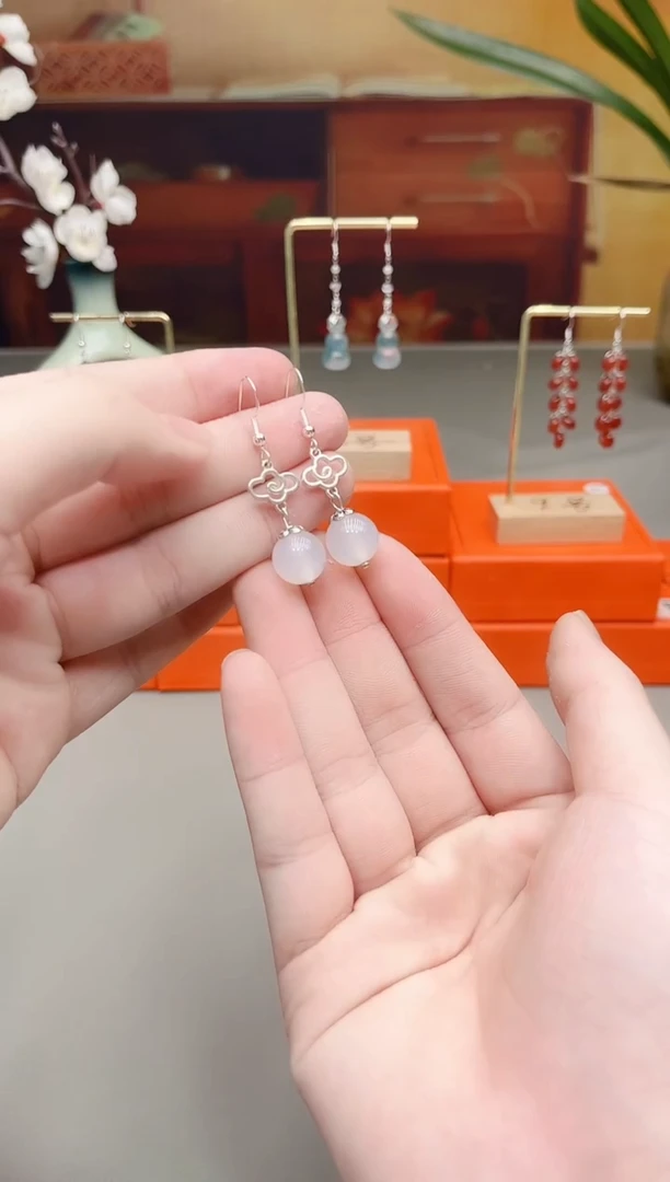 未镶嵌耳钉玛瑙/玉髓101