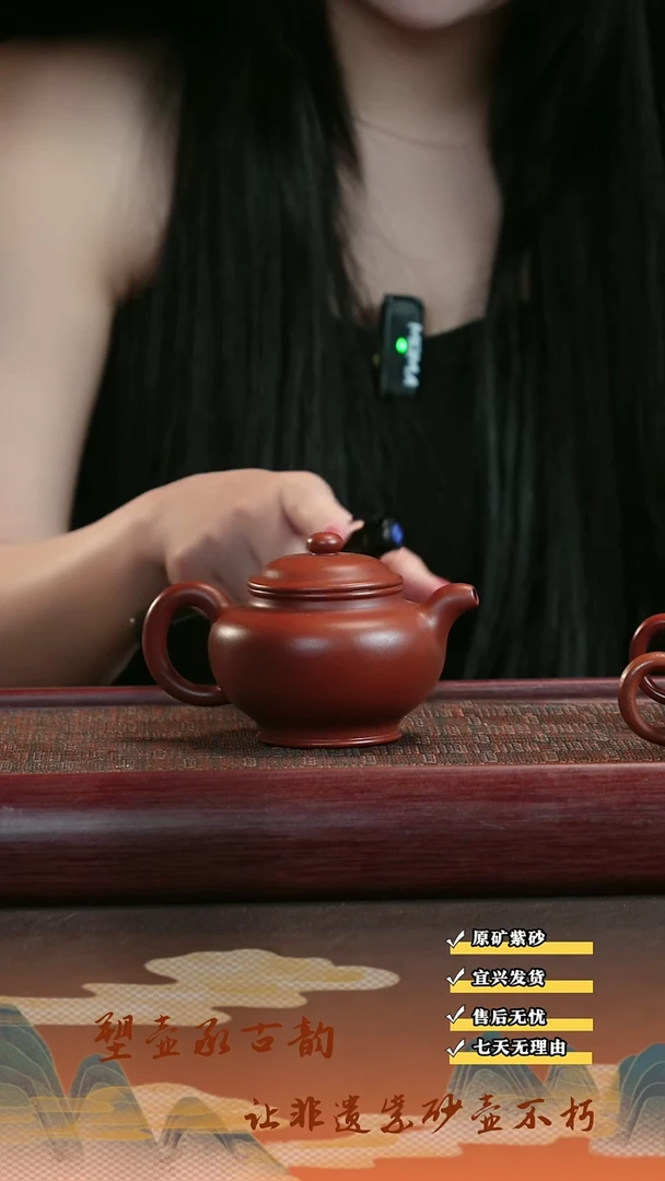 茶壶紫砂宜兴原矿紫砂壶 掇只壶 240cc