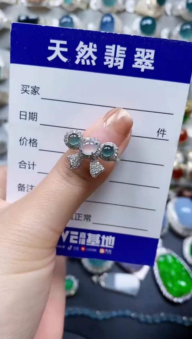 【闪购商品】翡翠戒指银S925镶嵌0018