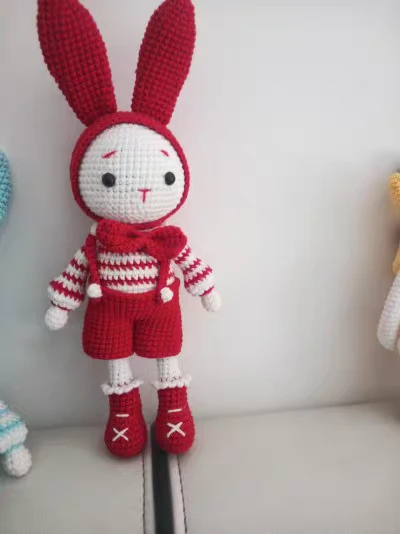 【成品】手工钩织情侣兔玩偶毛线编织网红兔子礼物定制