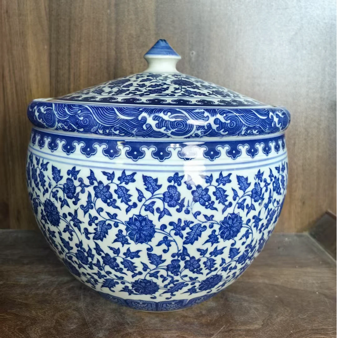 A397景德镇制仿古陶瓷10斤米缸一件