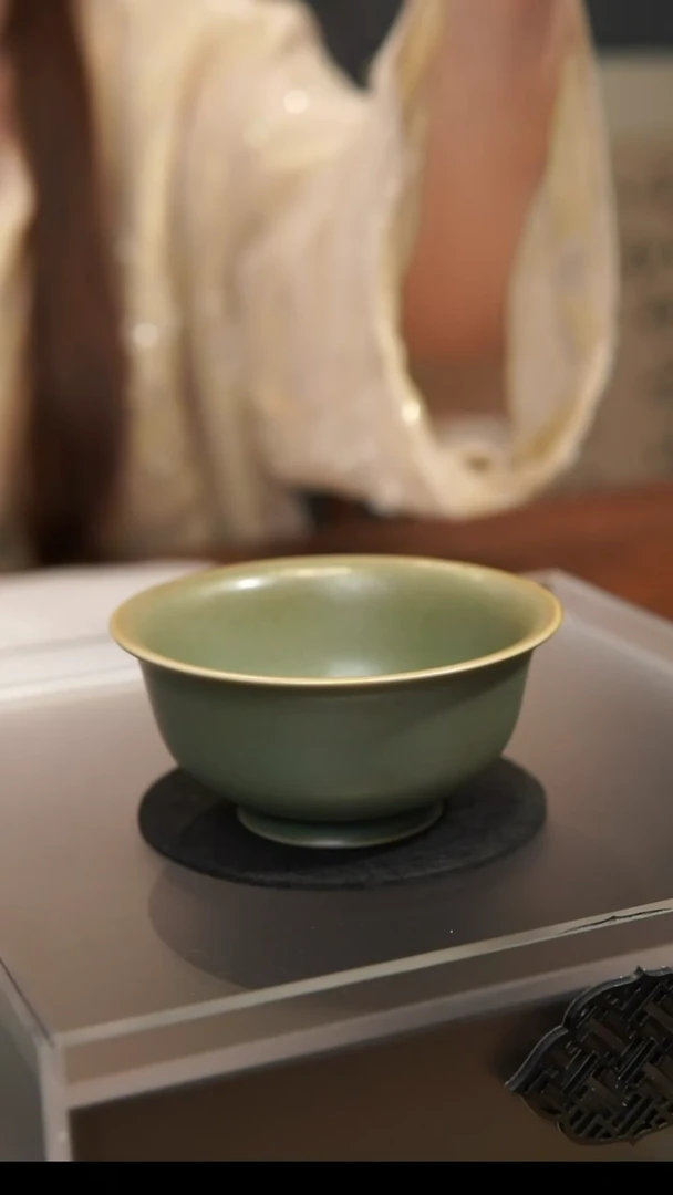 观汝压手杯 汝州原产地 原矿老釉 带底款