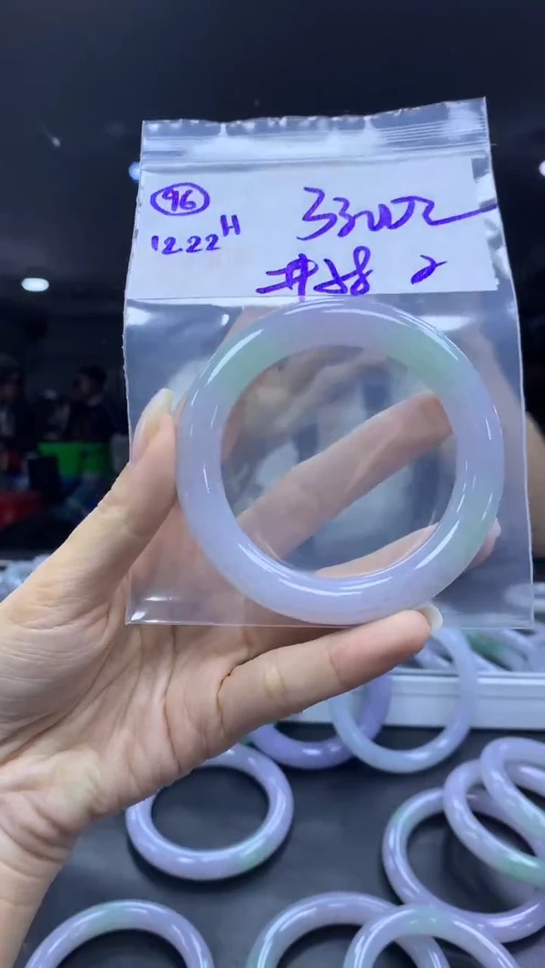 未镶嵌定制翡翠96手镯58纹+3300元+拍一发一