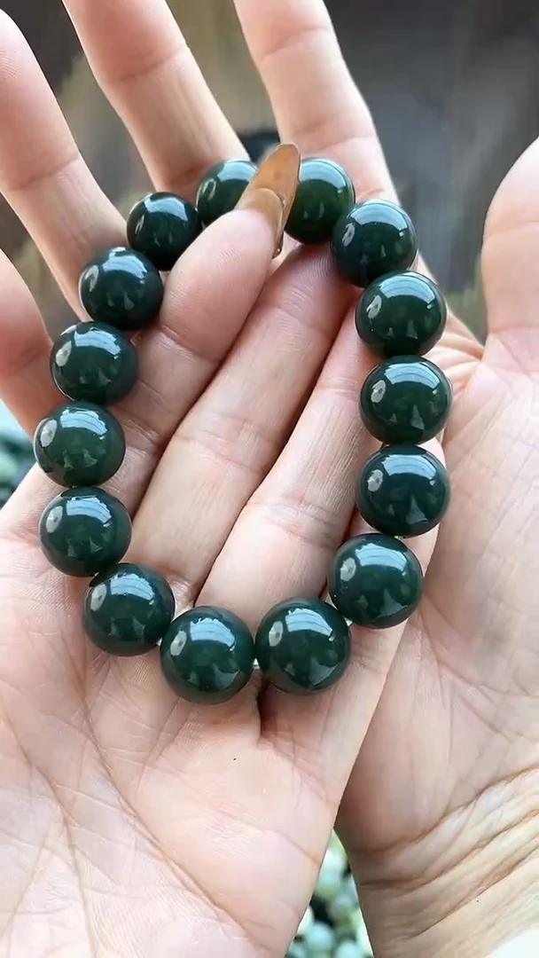 未镶嵌手串和田玉且末蓝14