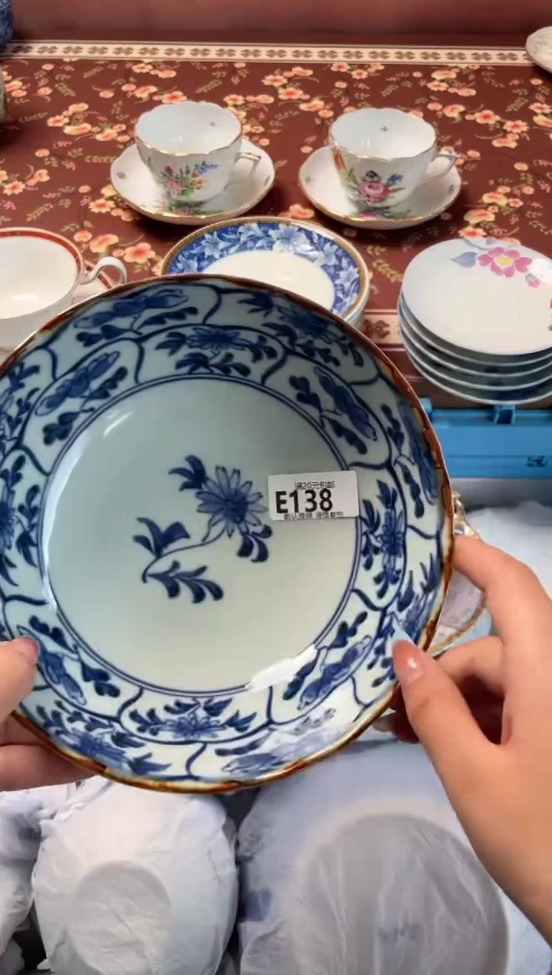 瓷片雨****花瓷器瓷器E138