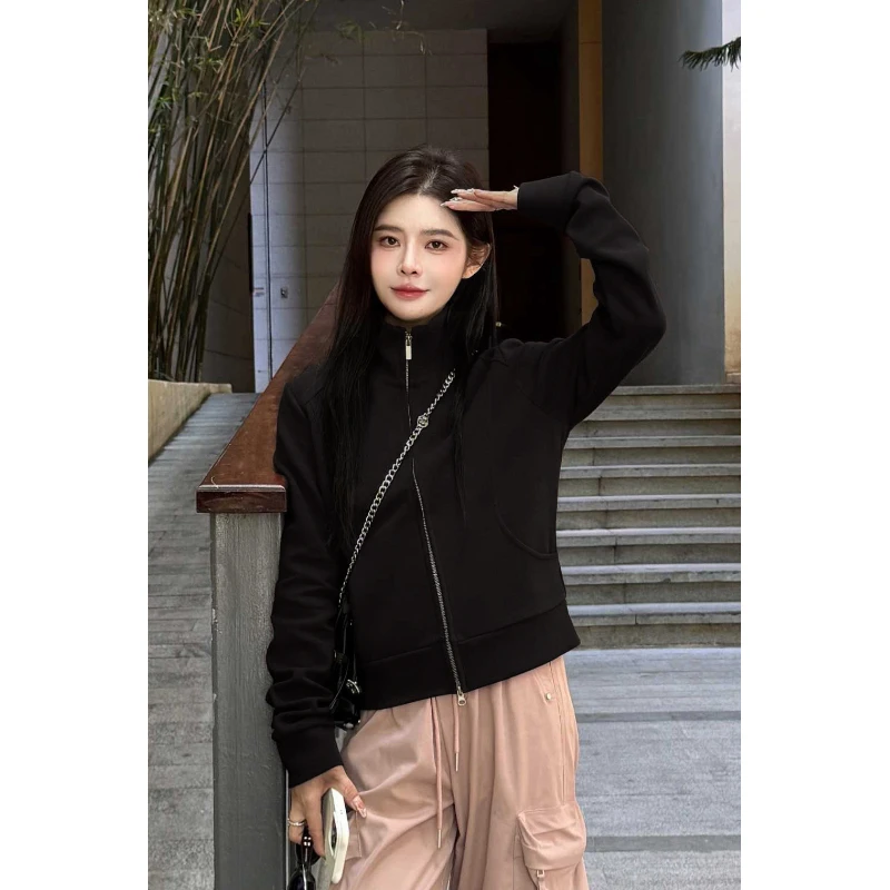 宿慕SUMU 女款立领外套 2-14春季2025新款时尚百搭休闲外套M000A6