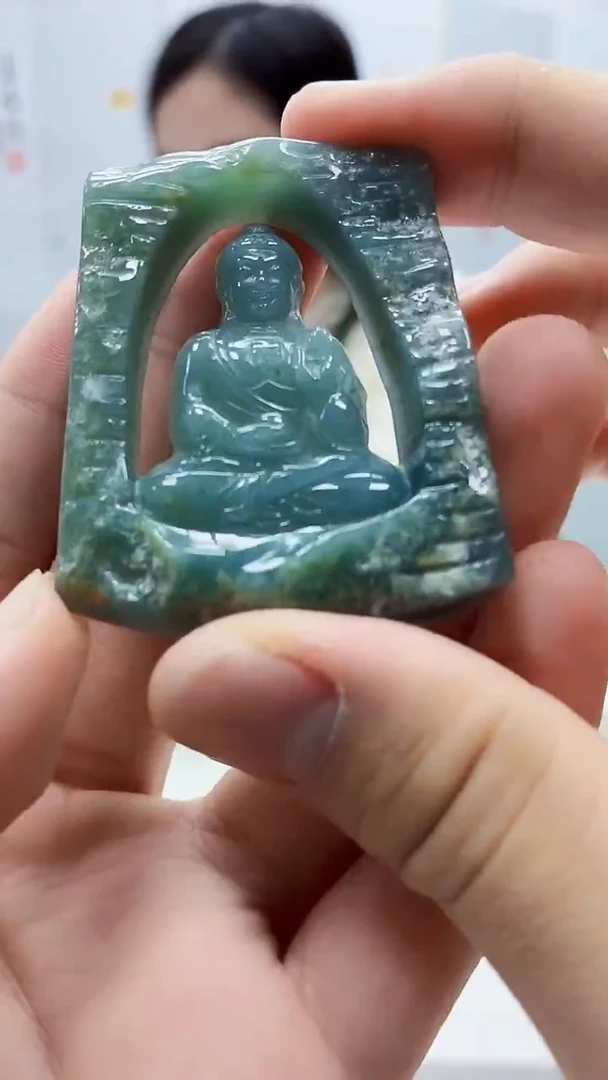 未镶嵌定制翡翠4852bb-毛货挂件90