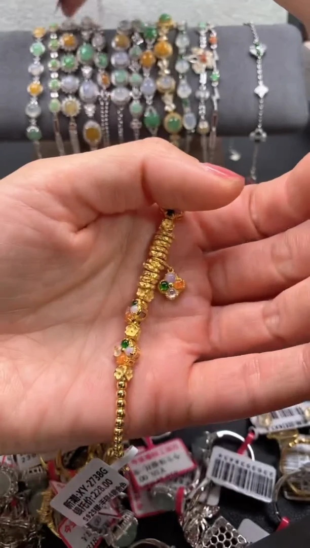 【闪购商品】翡翠戒指银S925镶嵌222222     4