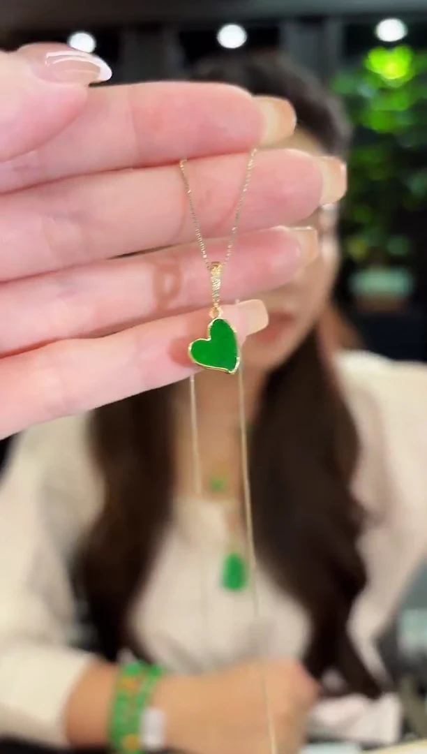 吊坠(不含链)未镶嵌翡翠 大爱心 缅料A货/多样性发货/一件