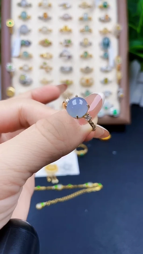 银S925镶嵌戒指翡翠21