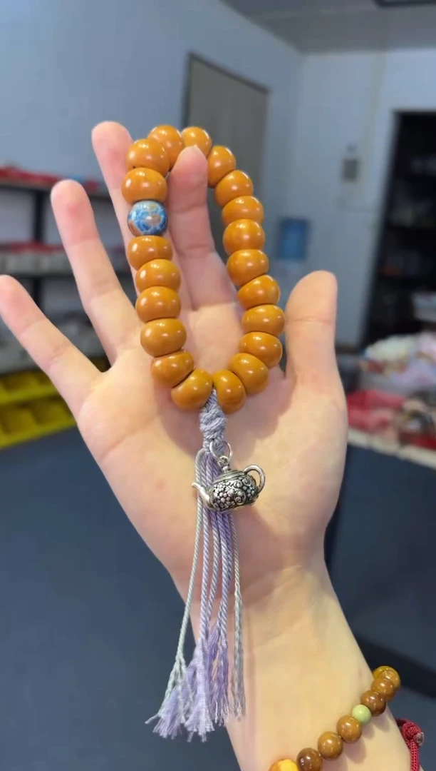 合金手链玛瑙/玉髓13mm 猴头大肠【腰缠万贯