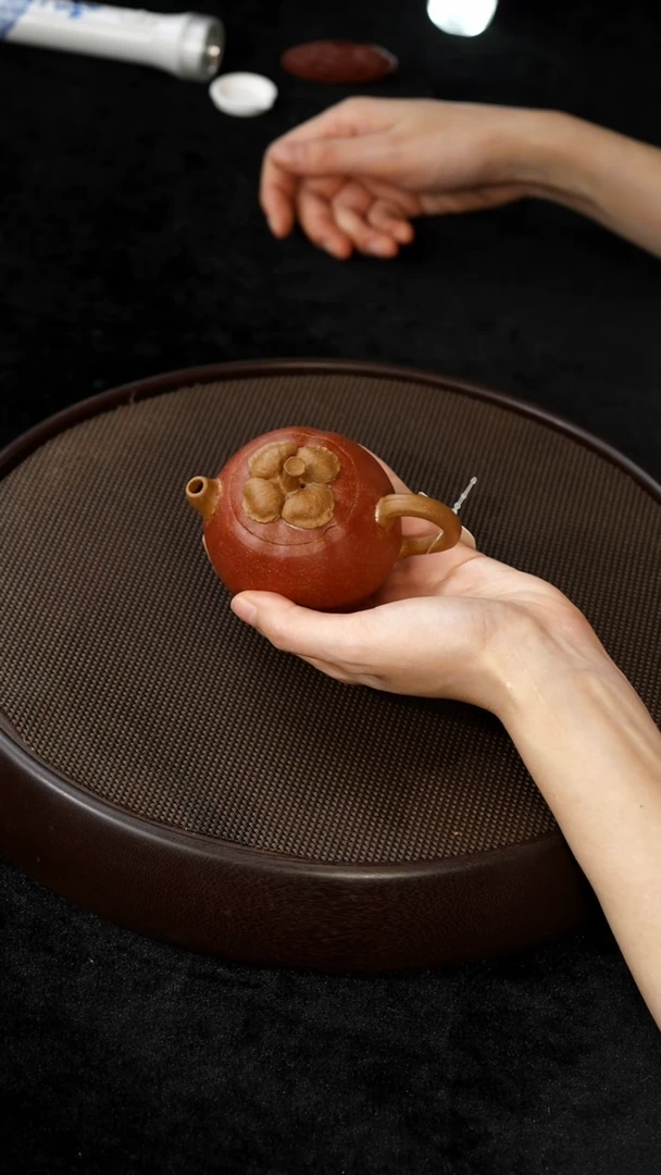 茶壶紫砂HQ10716段泥柿子110c