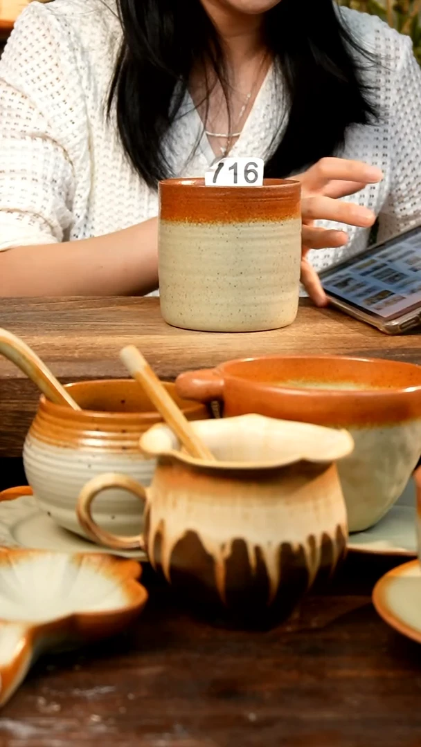 盘 高颜值粗陶餐具限时抢购