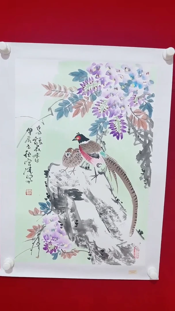 国画Y-宫老师绘画作品-2.7平尺带证书