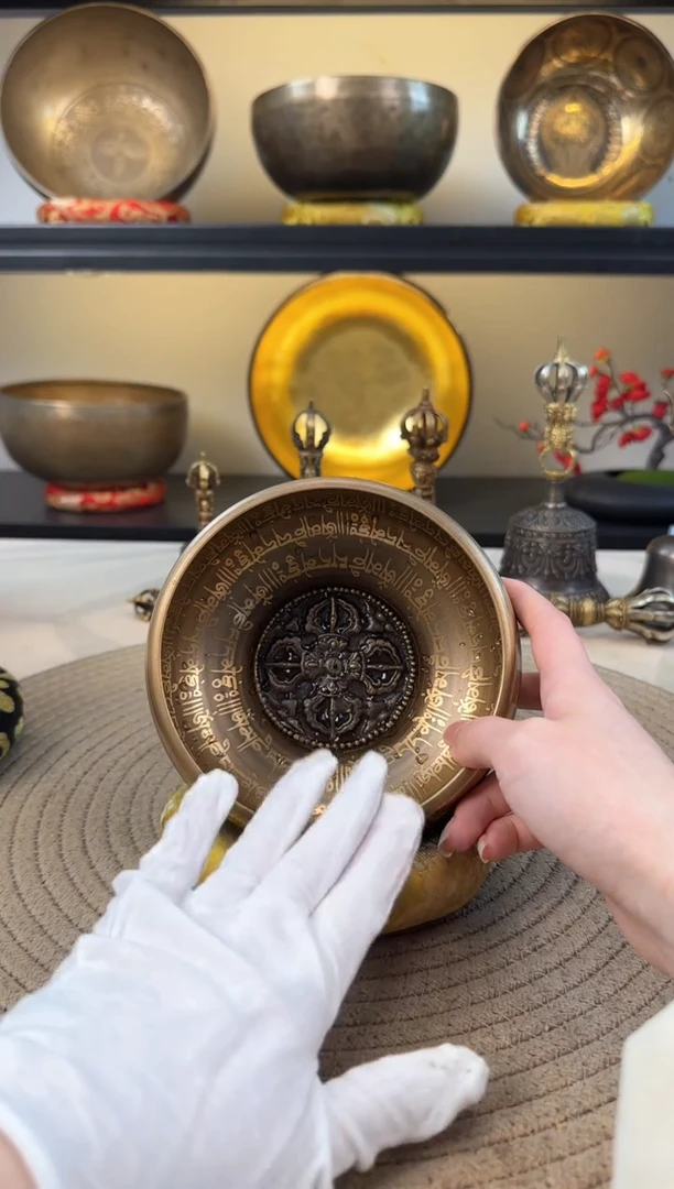 【闪购商品】13.5十字杵颂钵 尼泊尔颂钵