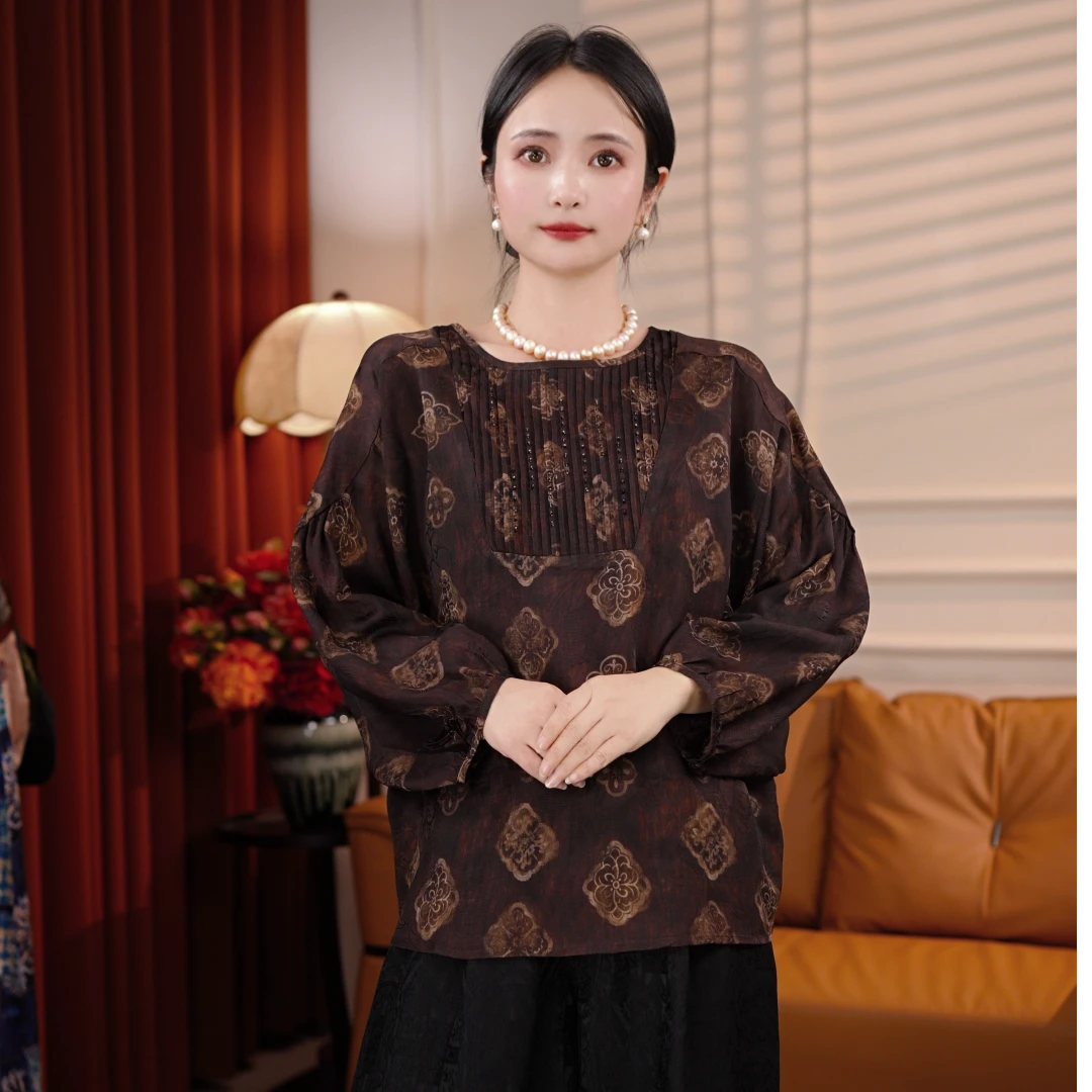 （墨染）新款中式国风气质显瘦百搭打底时尚上衣复古