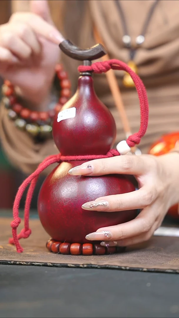 【闪购商品】WQ171大漆酒葫芦不包手串及旋转底座