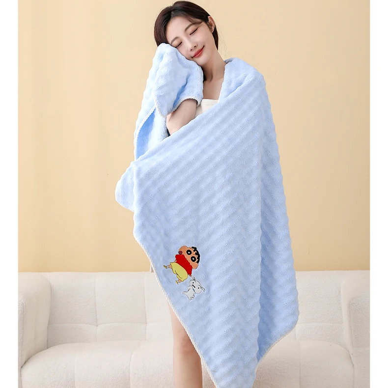 童眠趣梦蜡笔小新官方授权正品泡芙浴巾吸水家用亲肤加大加厚速干