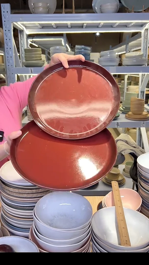 瓷68（十寸）外贸尾货高温釉下彩陶瓷餐具默认微瑕