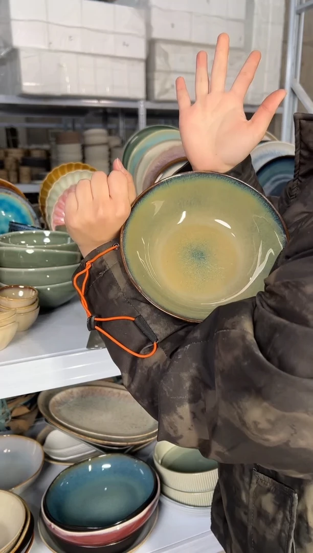 陶瓷外贸尾货瑕疵满20包邮X50 菜碗五十个