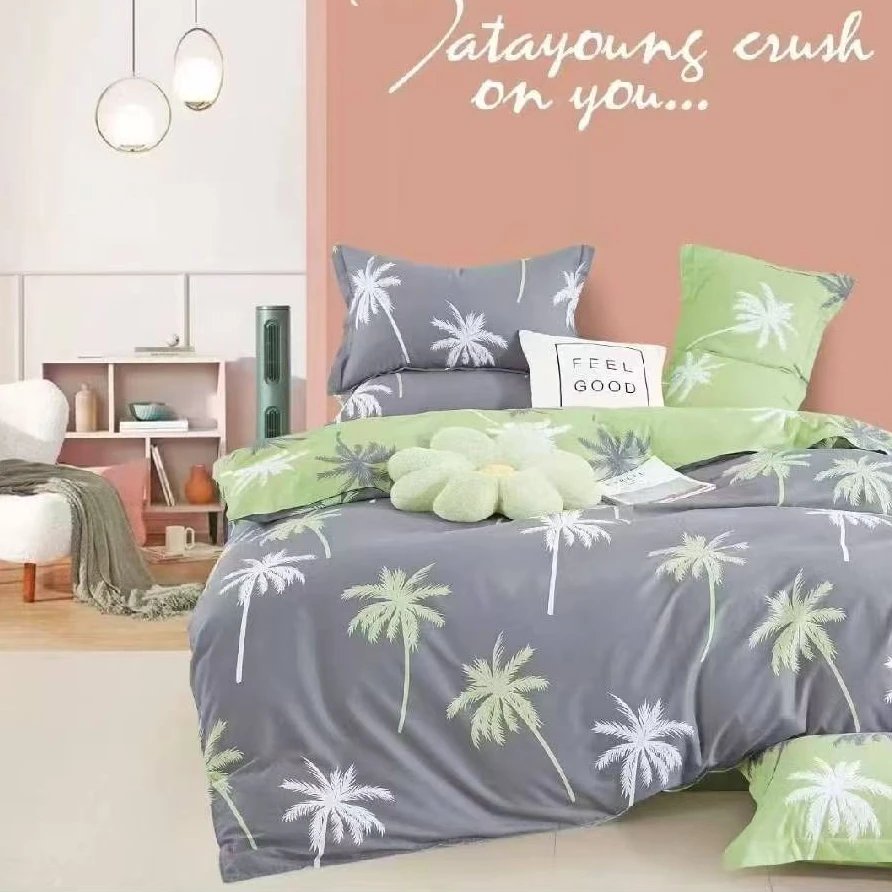 夏日风情 灰 | 李李纯棉定制 亲肤 斜纹棉床品 高支高密四季