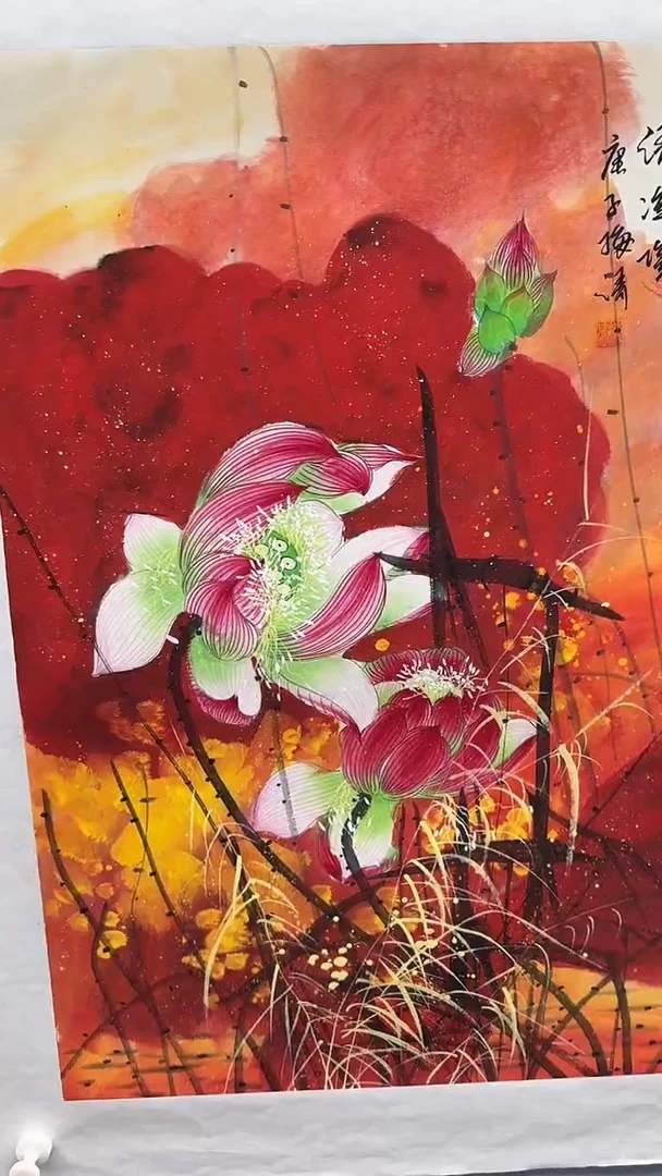 国画梅清绘画2.7pc花鸟