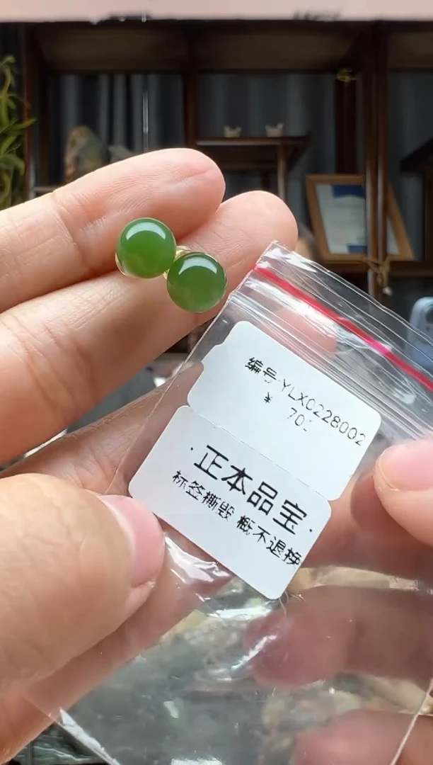 【闪购商品】和田玉颈饰18K金镶嵌耳饰  YLX