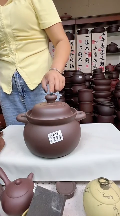 宜兴紫砂微瑕3升大肚煲A157