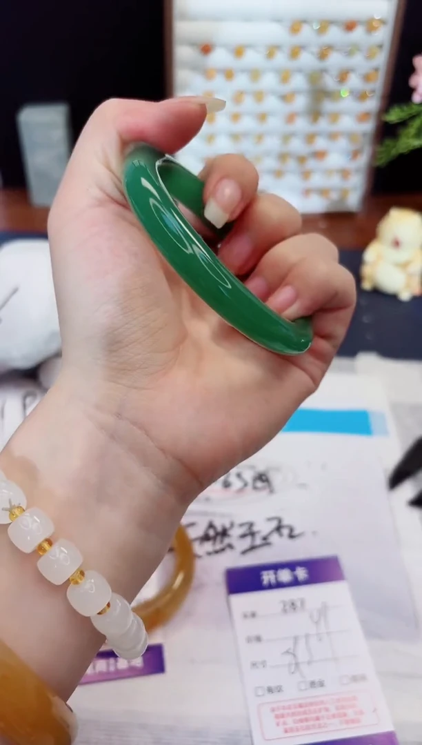 未镶嵌手镯石英质玉287-东陵玉-圈口59