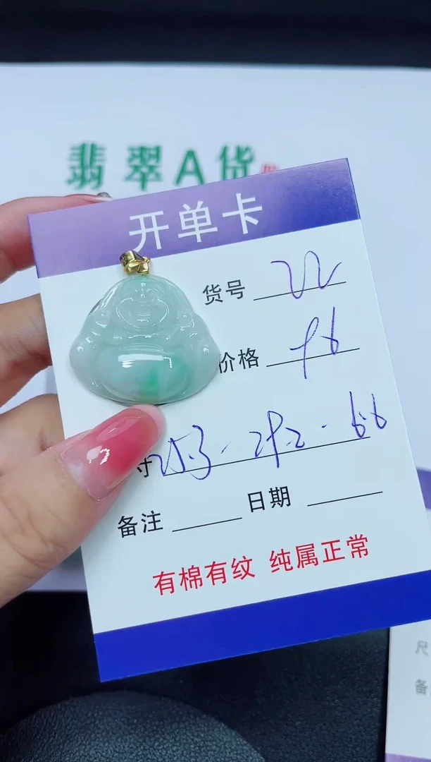 翡翠未镶嵌吊坠(赠链)22