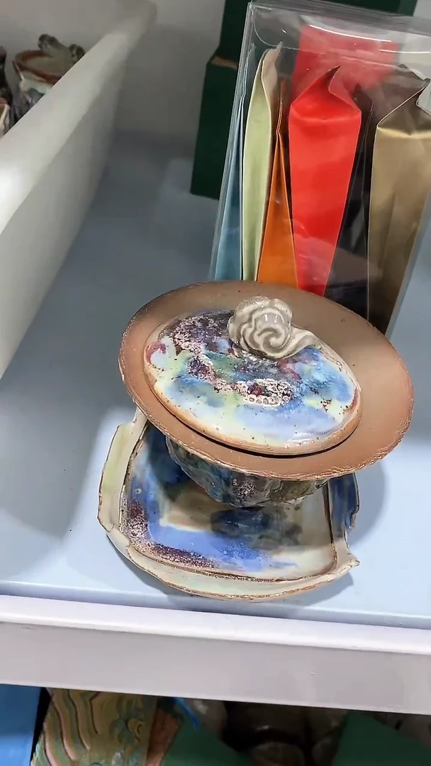 瓷片陶瓷茶器孤品D+茶叶