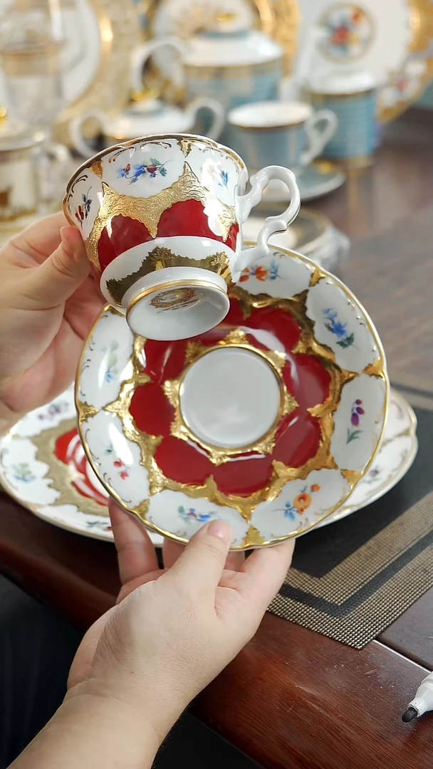 瓷片咖啡杯碟  微瑕