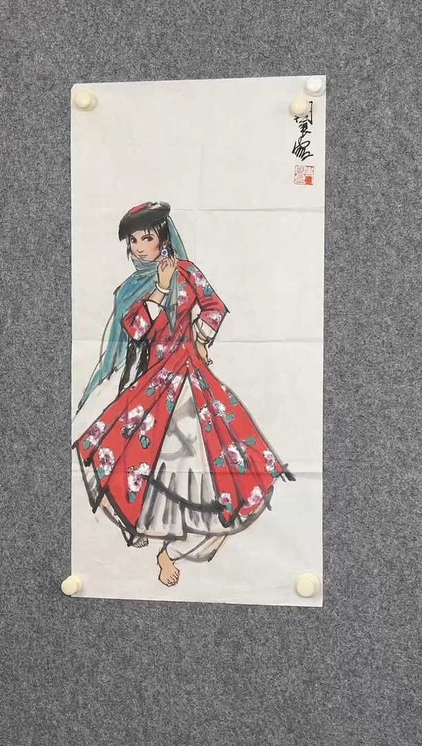 书法老师纯手绘人物