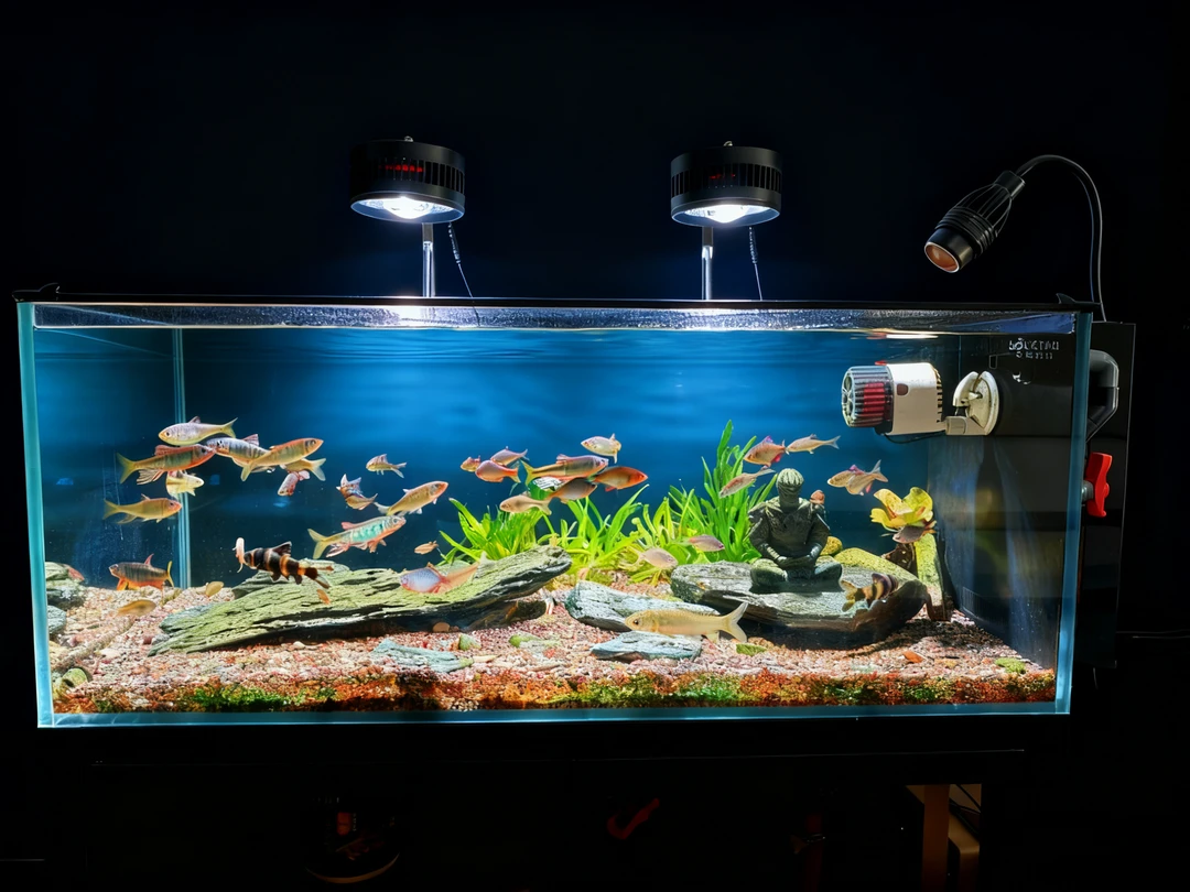 增艳增色鱼缸爆藻灯全光射灯谱植物补光灯金鱼溪流爆藻出苔灯led