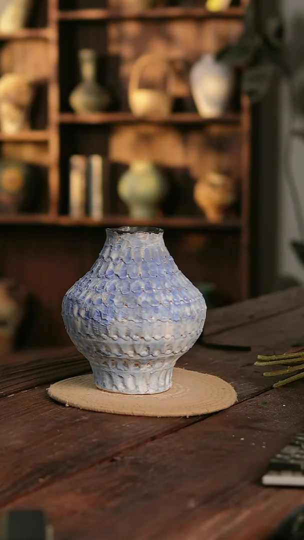 摆件11-339 陶瓷花器高21-22口径7