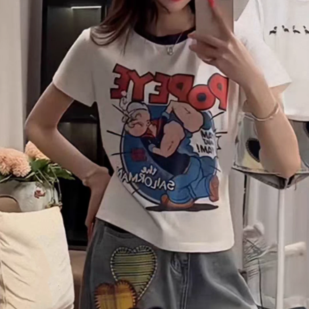 【济州岛】小众设计大力水手印花短袖