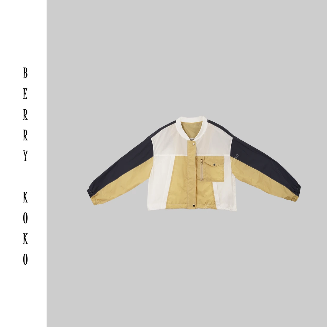 春夏款复古棒球服撞色拼接洗水速干防晒外套（内带吸汗网纱）13822