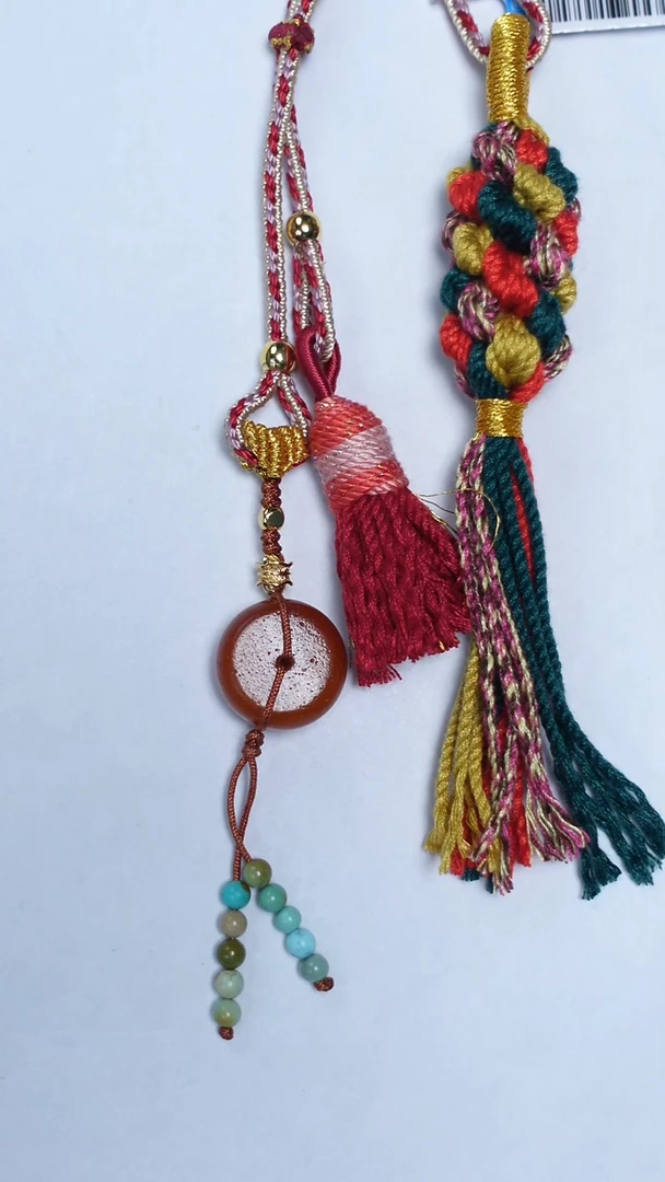 琥珀颈饰未镶嵌橘皮老蜡饼子挂件