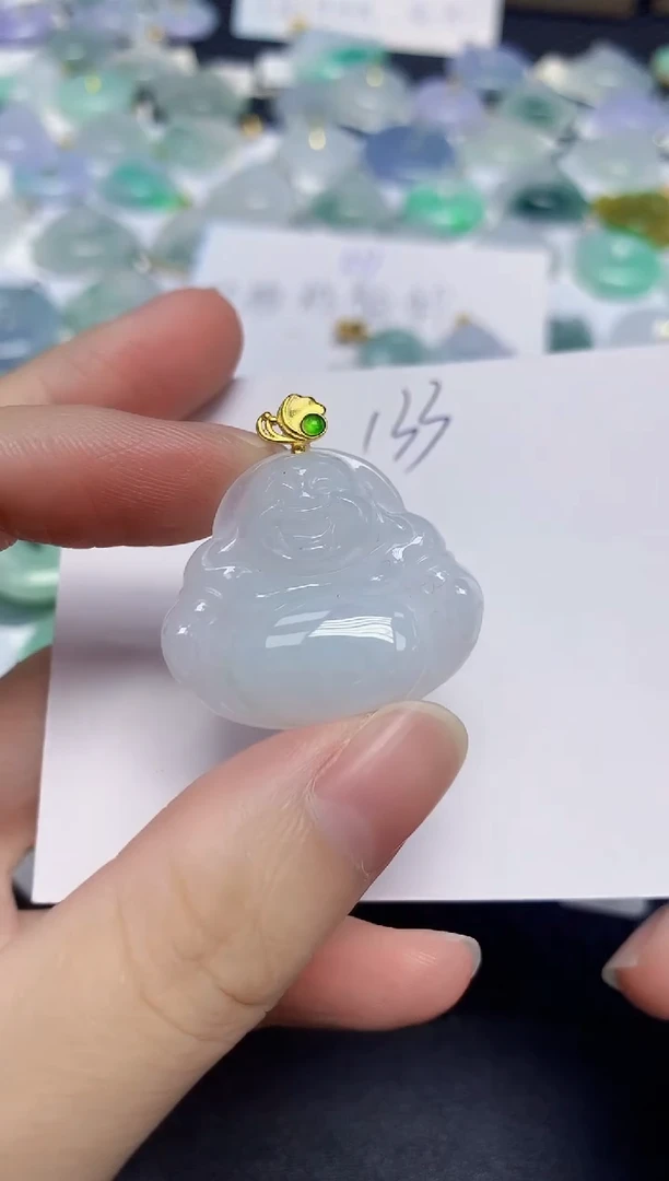 颈饰未镶嵌翡翠天然缅甸翡翠A货翡翠百元以上9元证书费自理
