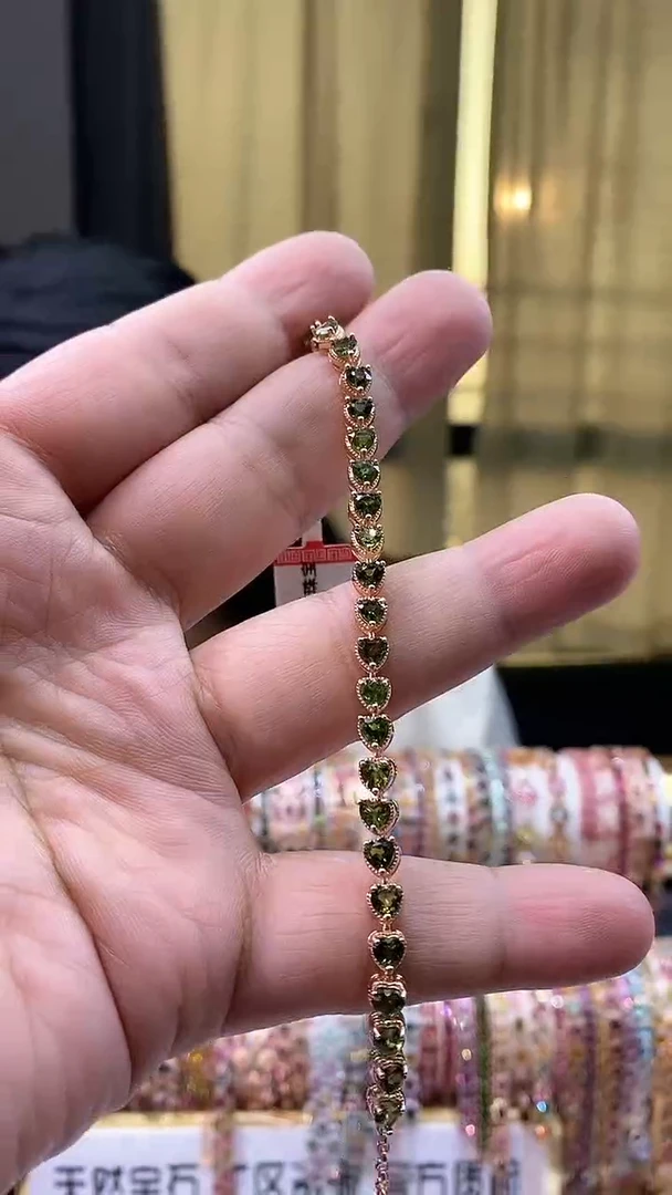 【闪购商品】碧玺手链银S925镶嵌355435434354354