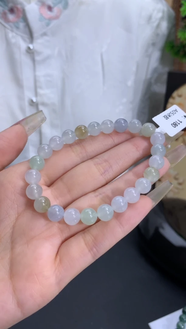 【闪购商品】翡翠手链未镶嵌卡7.5mm