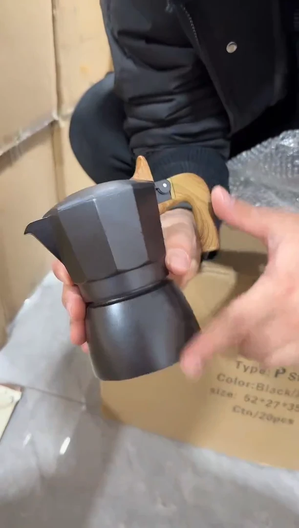 P款黑色双阀2杯陶瓷内胆