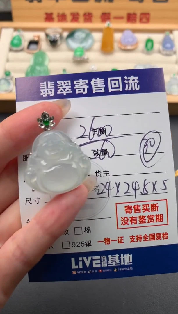 翡翠18K金镶嵌颈饰10143211