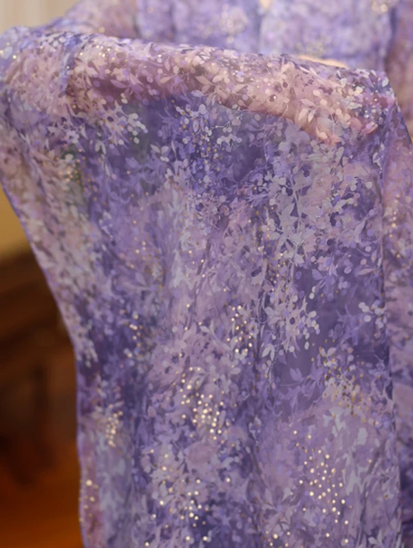 【MM】洋气修身浪漫大气紫色夏季气质法式女装连衣裙