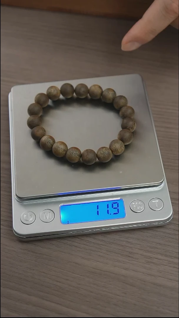 沉香手串Z***_海南尖峰岭莺歌绿奇楠卡10圆珠单圈手串99沉