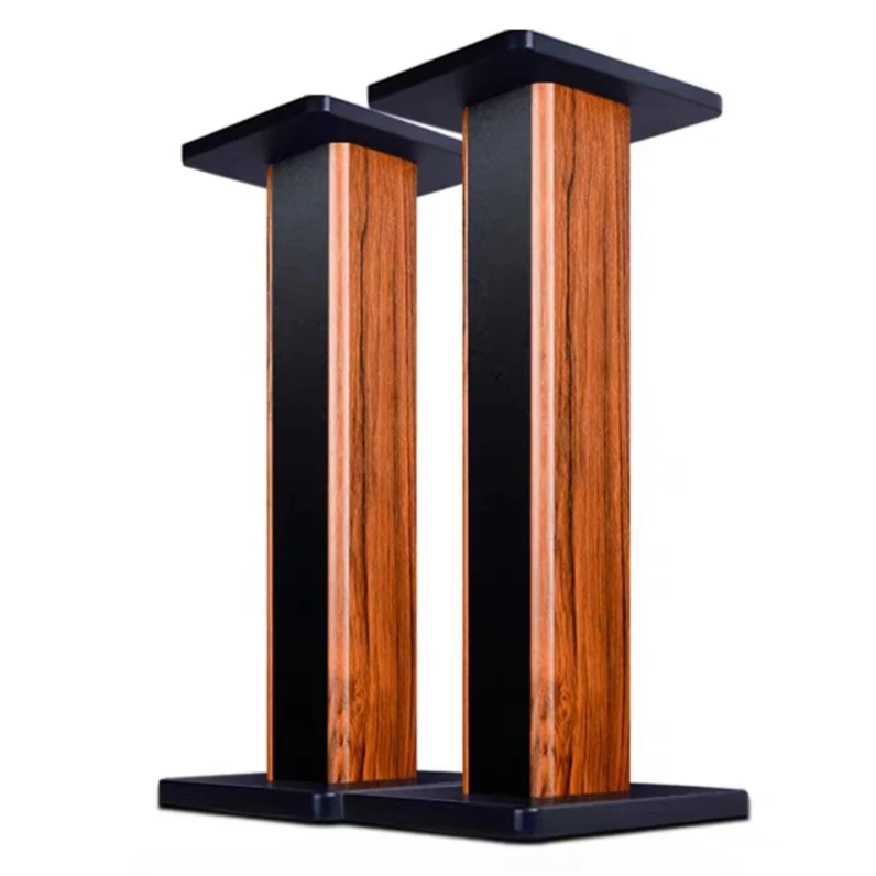 【经典胡桃木纹脚架】60cm高HiFi音响书架箱专用脚架木质音箱支架